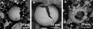 Полые магнетитовые шарики, образовавшиеся при полете метеорита, найденные в снеге по трассе пролёта
